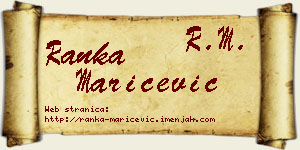 Ranka Marićević vizit kartica